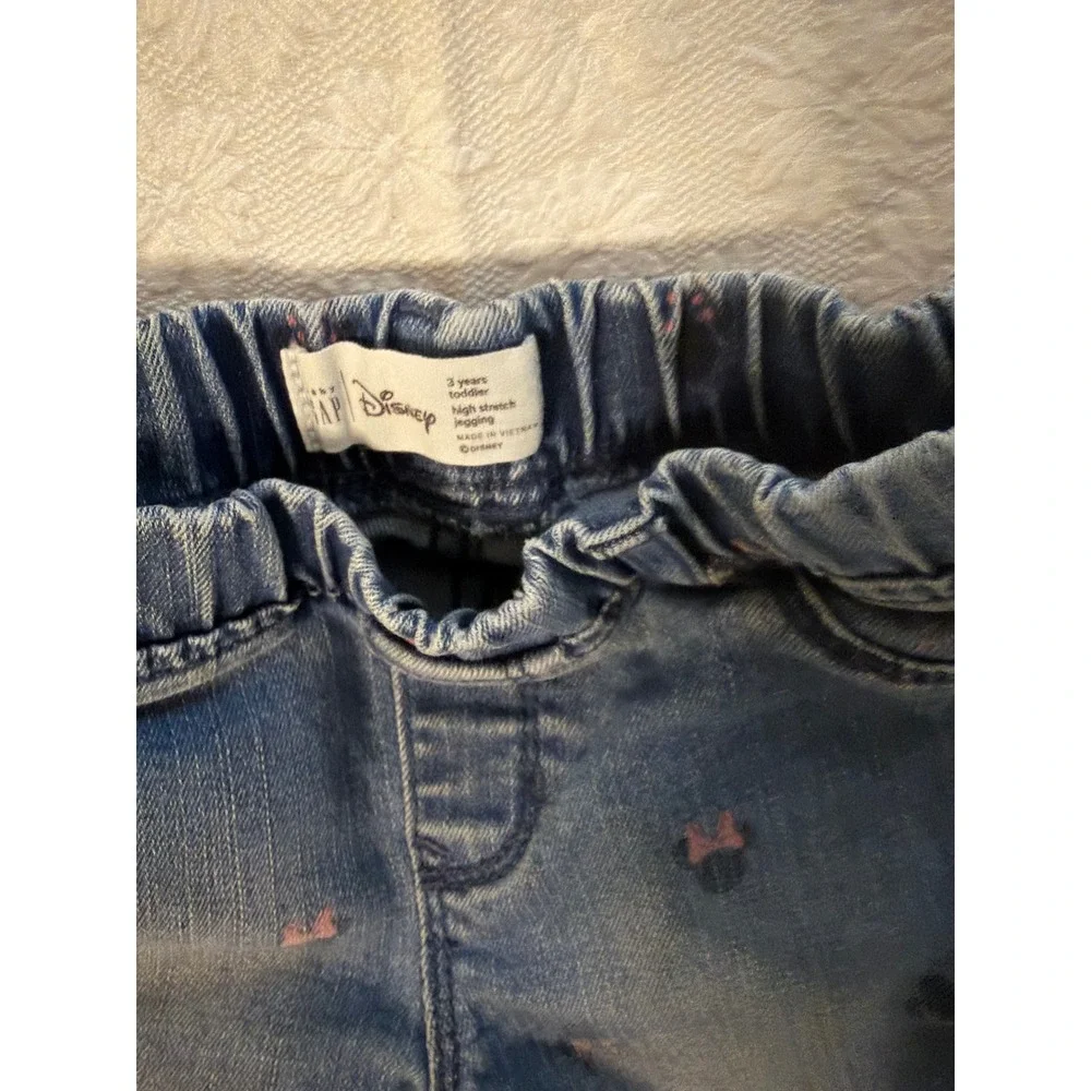 Baby Gap Vintage Disney Minnie Mouse Toddler Girls High Stretch Denim jegging 3T